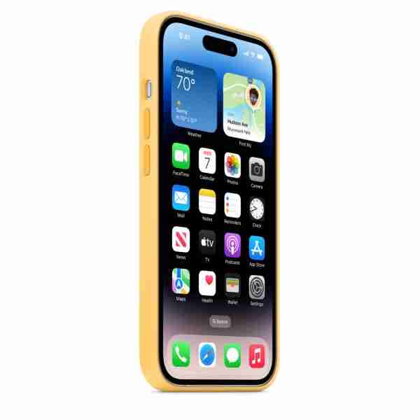 Husa iPhone 14 Pro Max Apple cu MagSafe, Silicon Sunglow