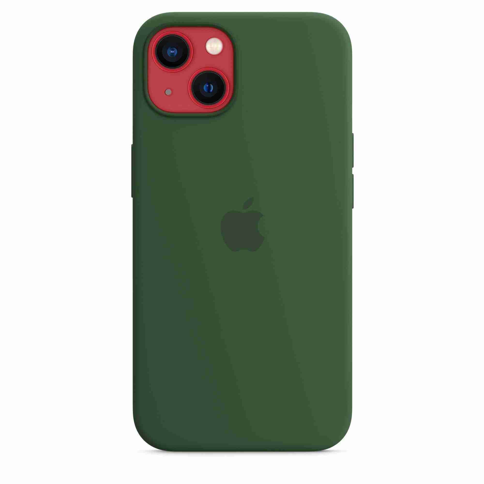 Clover_a98e0833-4ef0-46ec-ac0f-bf48b4400880-5 Husa de protectie Apple cu MagSafe pentru iPhone 13 Mini, Silicon - Culoare Clover